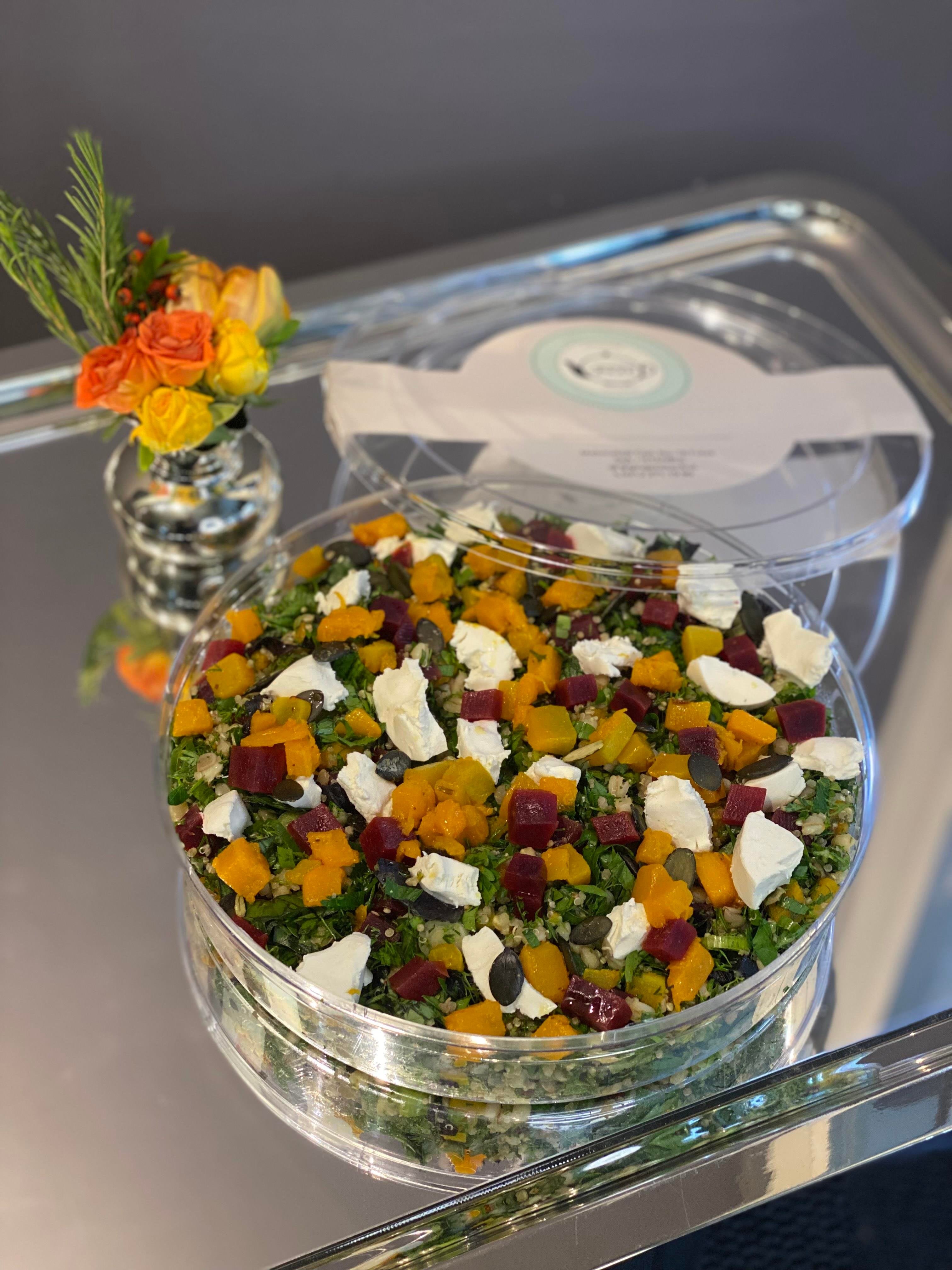 Balkabaklı, Keçi Peynirli ve Pancarlı Buğday Kinoa Salata