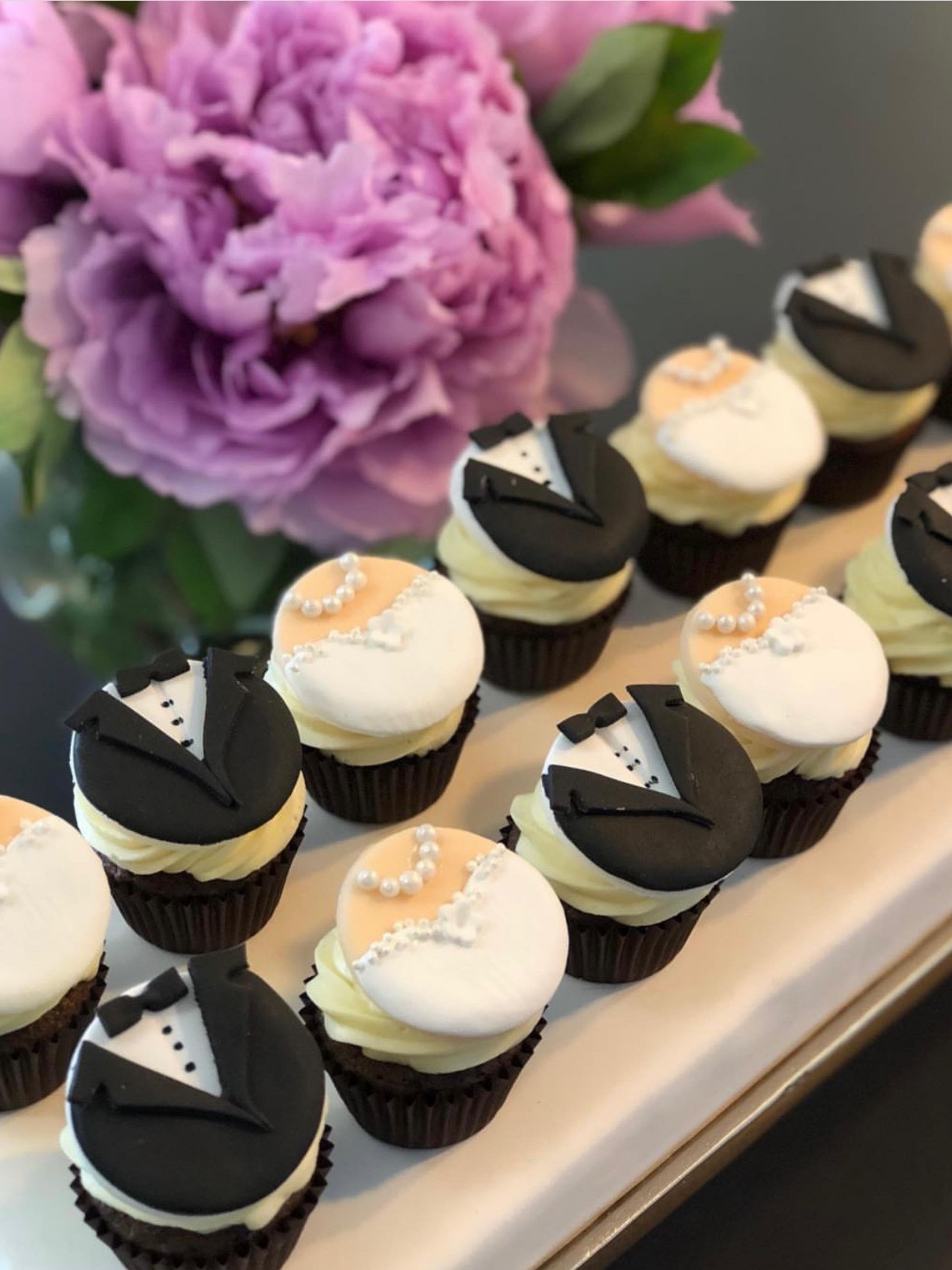 Gelin Damat Temalı Mini Cupcake