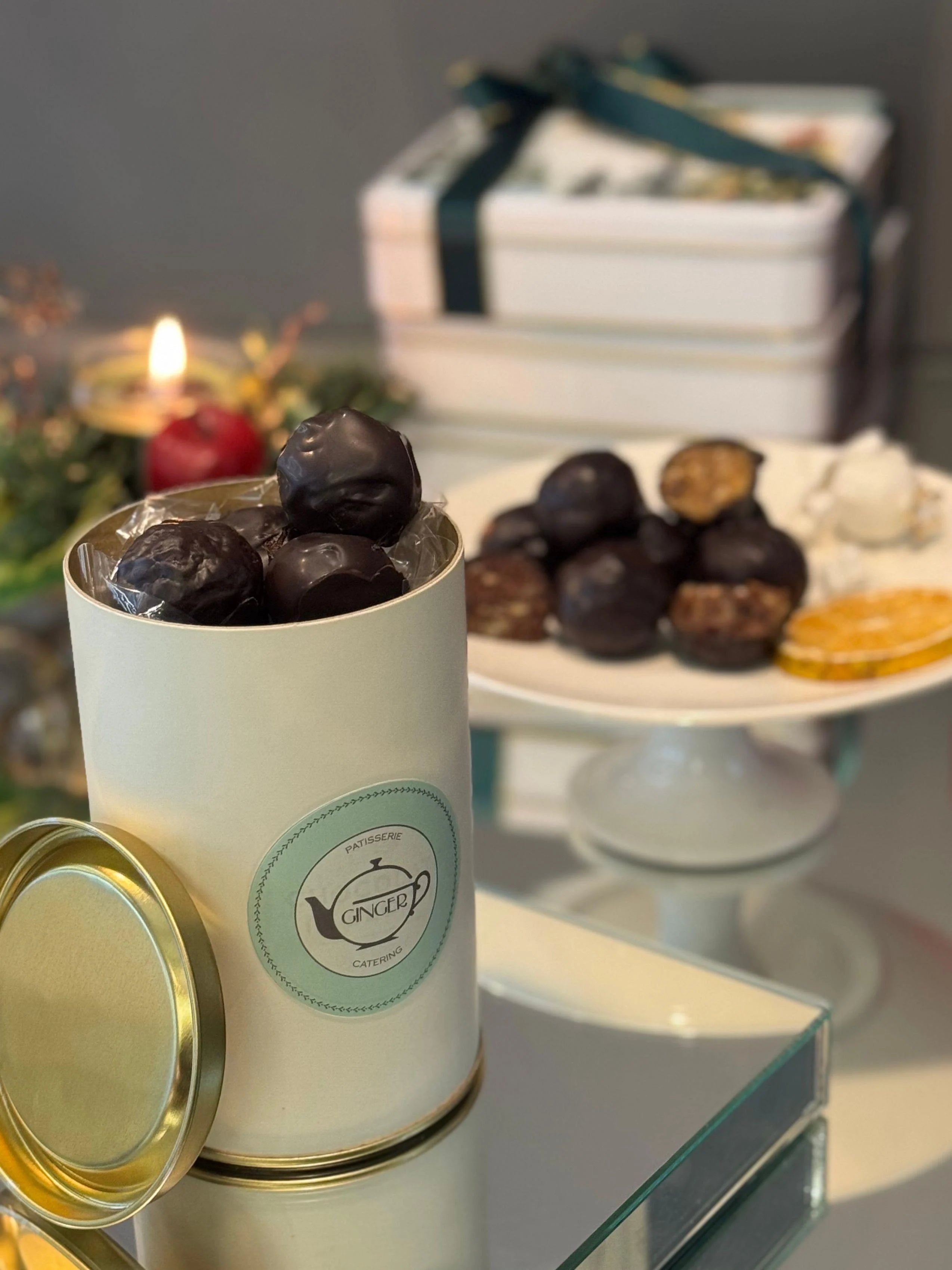 Glutensiz / Şeker İlavesiz Bitter Çikolata Kaplı Ginger Topları