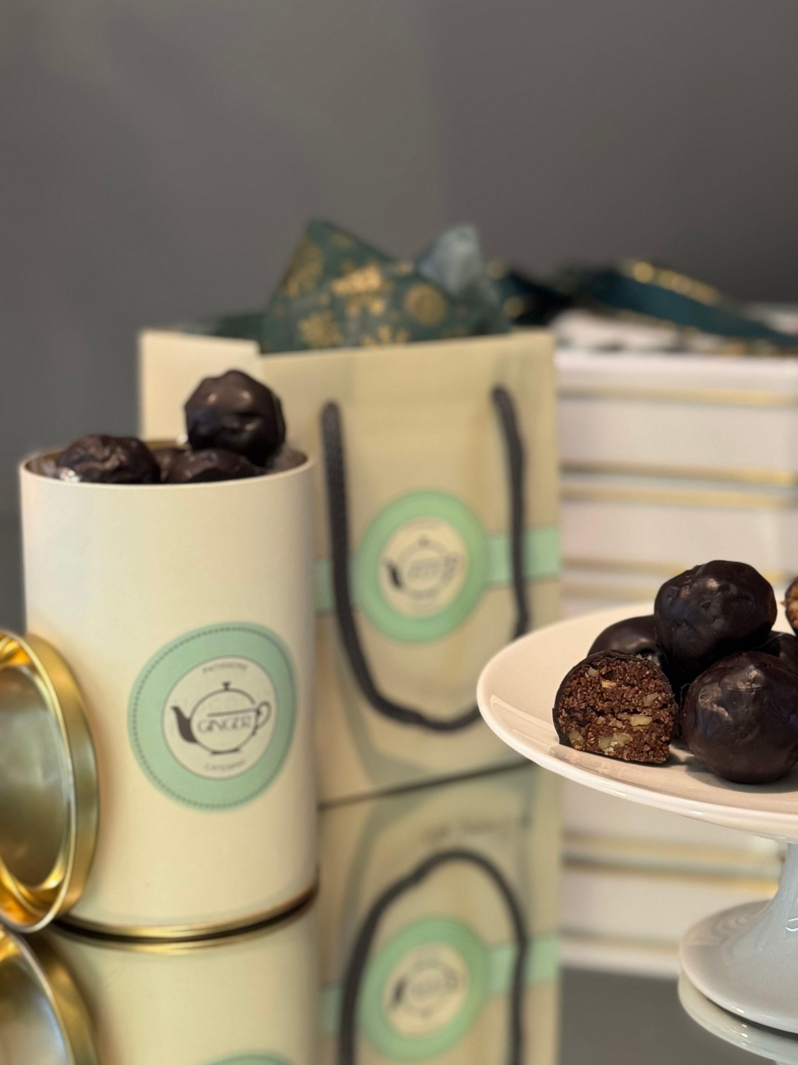 Glutensiz / Şeker İlavesiz Bitter Çikolata Kaplı Ginger Topları