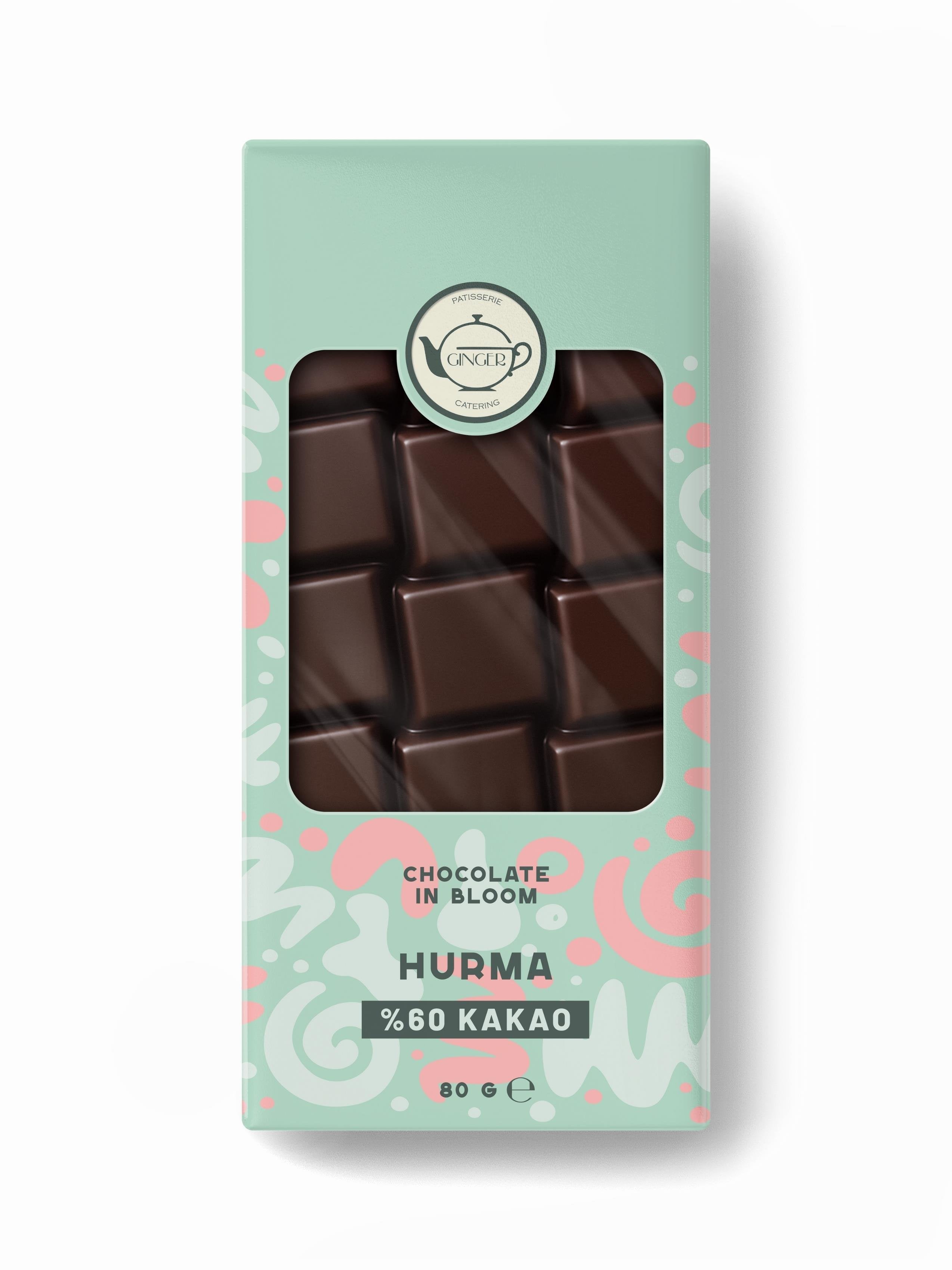 Hurmalı %60 Bitter Tablet Çikolata (80 gr) - Chocolate in Bloom