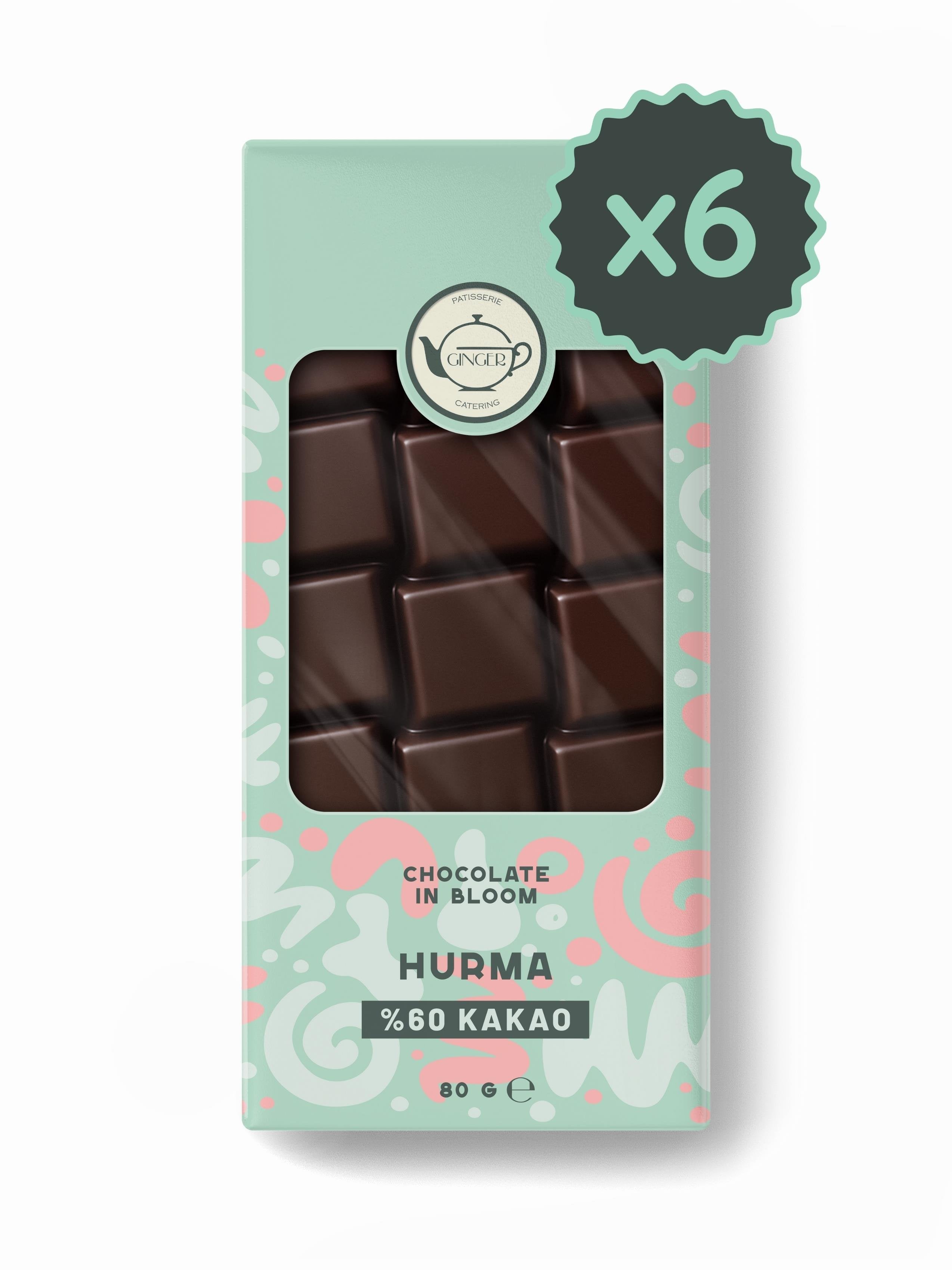 Hurmalı %60 Bitter Tablet Çikolata Seti 80 gr