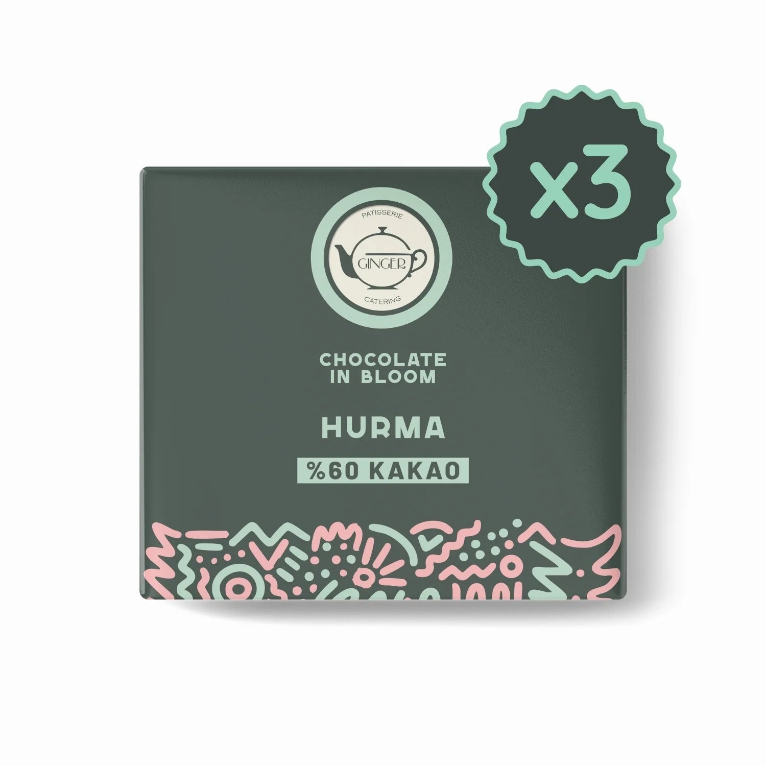 Hurmalı %60 Bitter Tablet Çikolata Seti 40 Gr