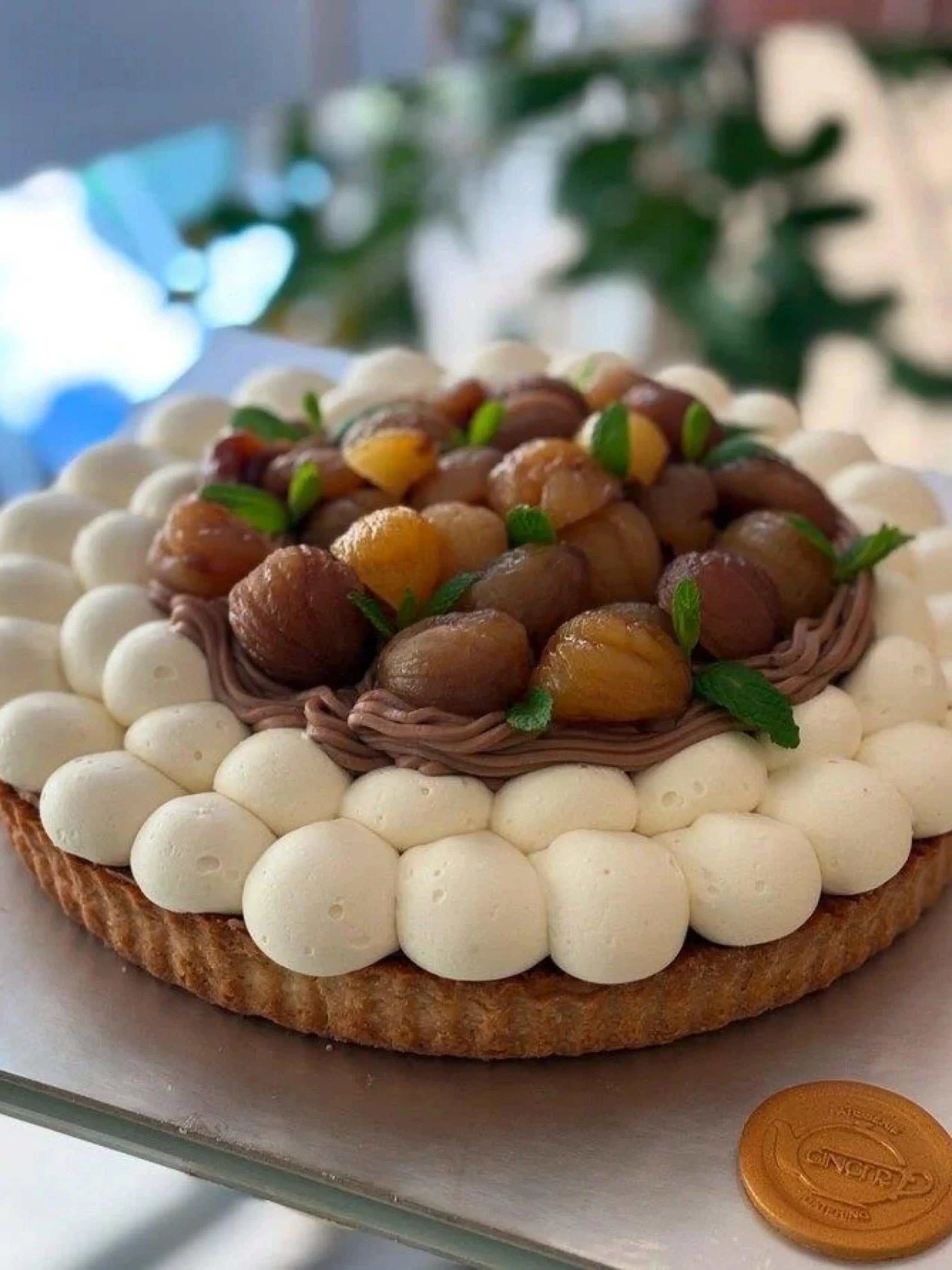 Kestane, Çikolata, Fındık, Mereng Tart