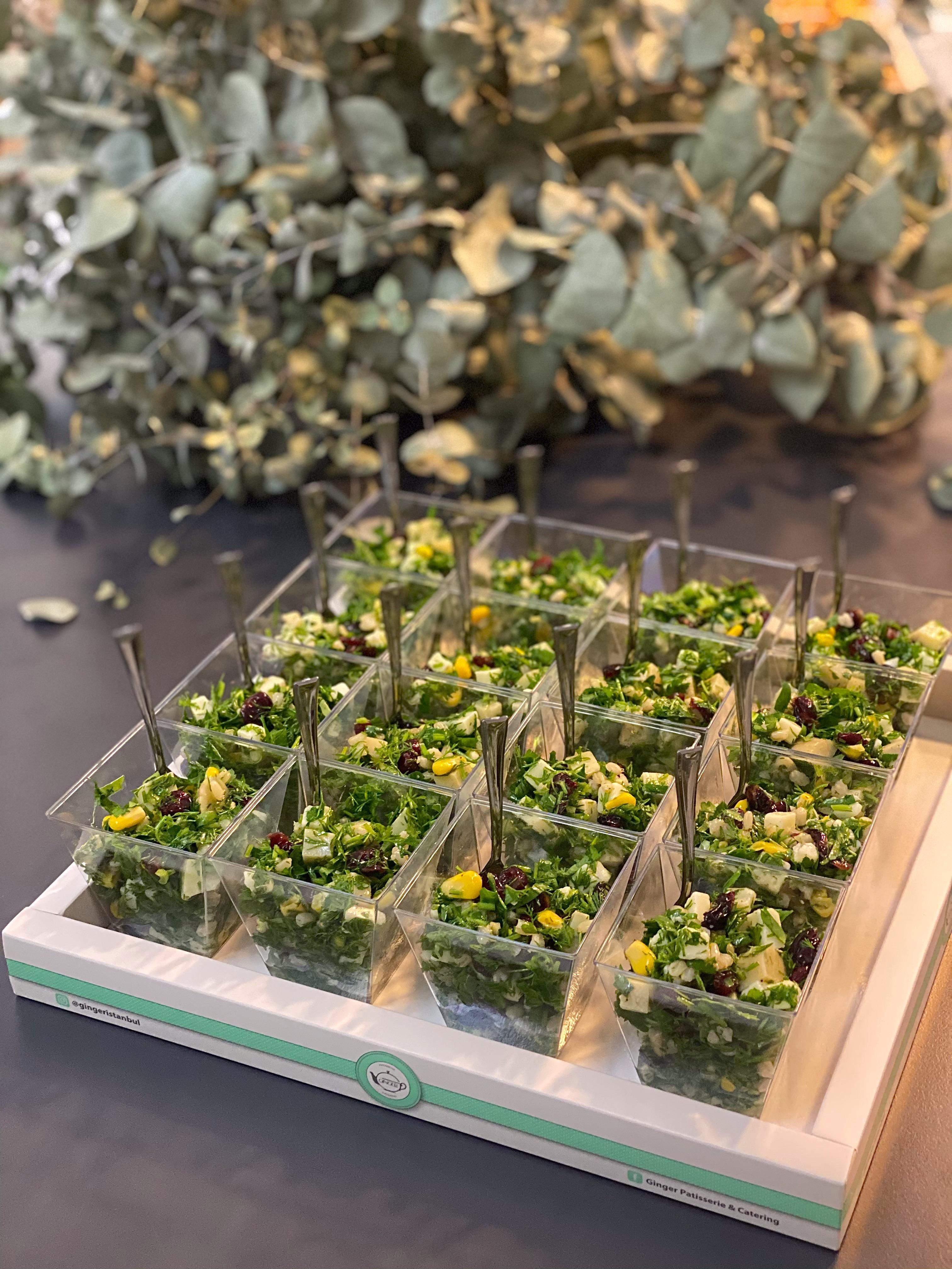 Kupta Kurutulmuş Yabanmersinli, Tulum Peynirli Enginar Salatası (16 adet)