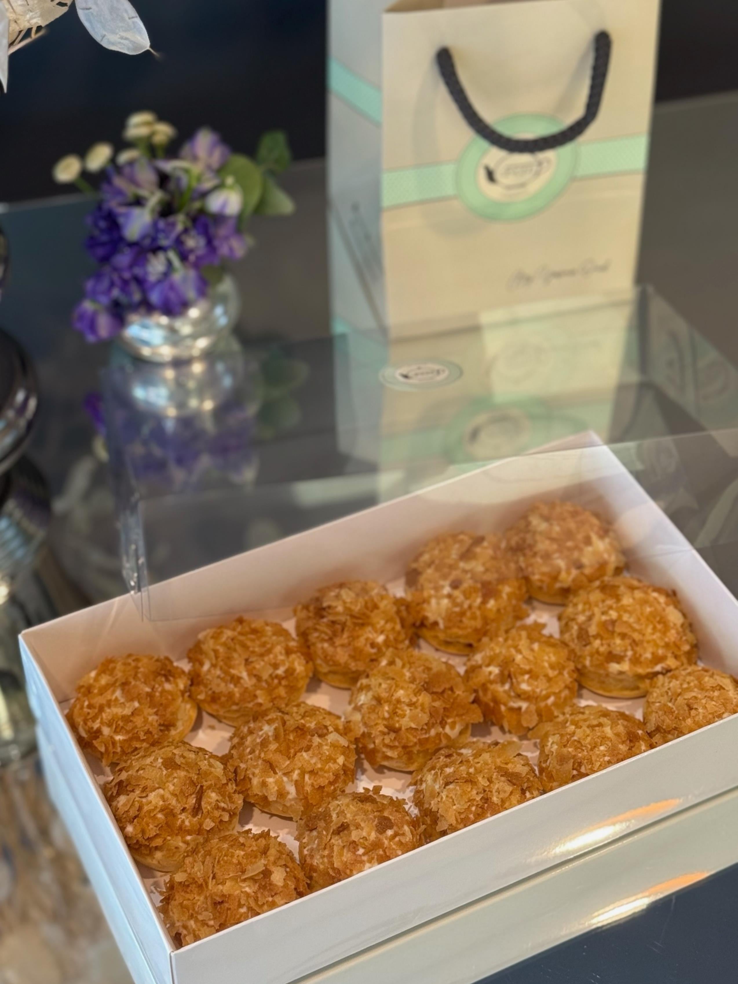 Limonlu & Krep Kıtırlı Profiterol  (Choux) Topları (15 Adet)