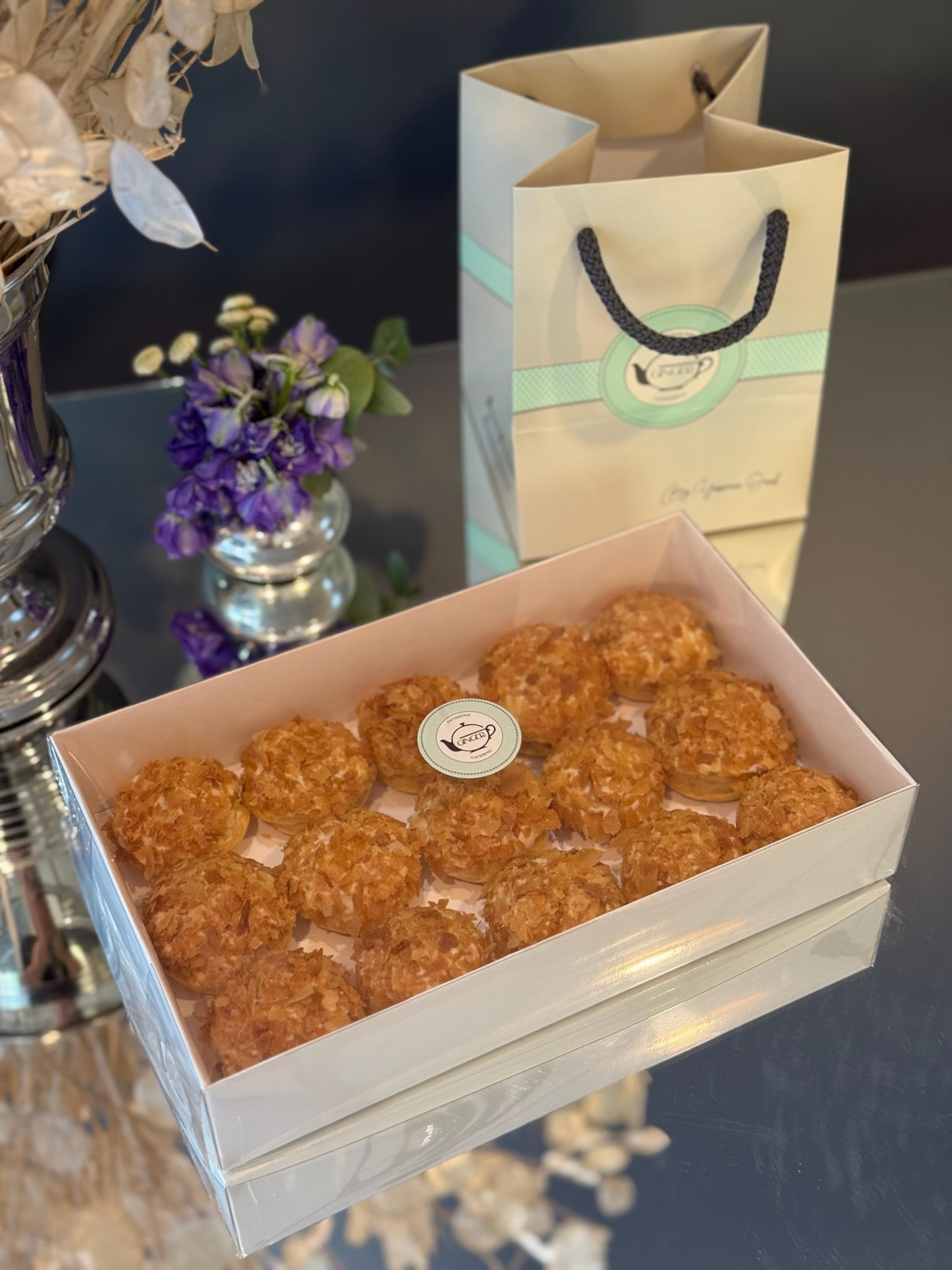 Limonlu & Krep Kıtırlı Profiterol  (Choux) Topları (15 Adet)