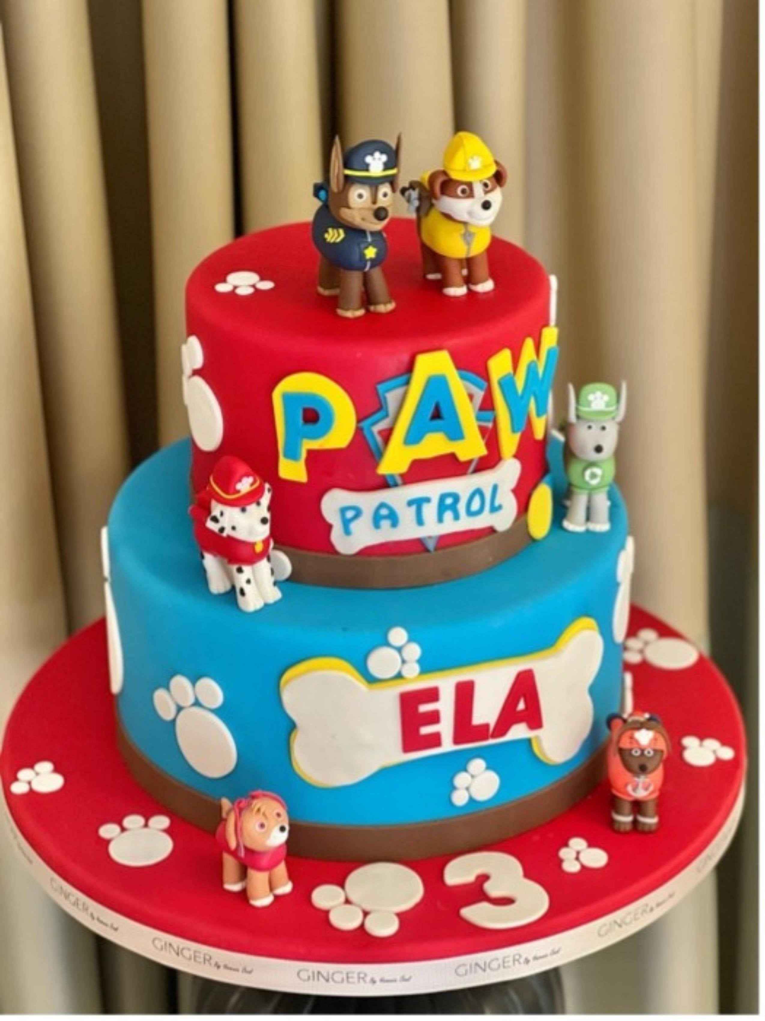 Paw Patrol Temalı İki Katlı Maket & Seçilen İçerikte Pasta