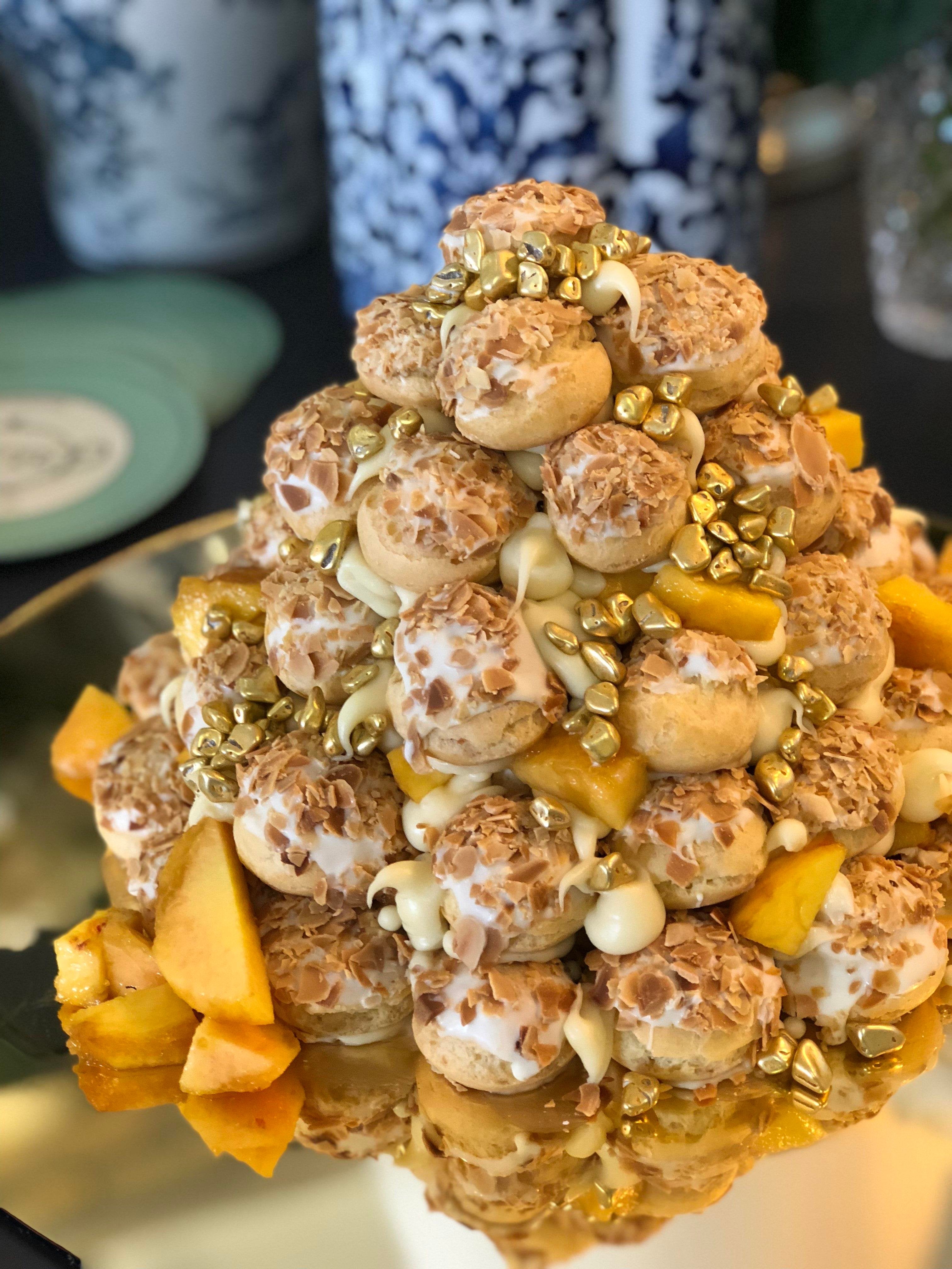 Şeftali ve Bademli Profiterol