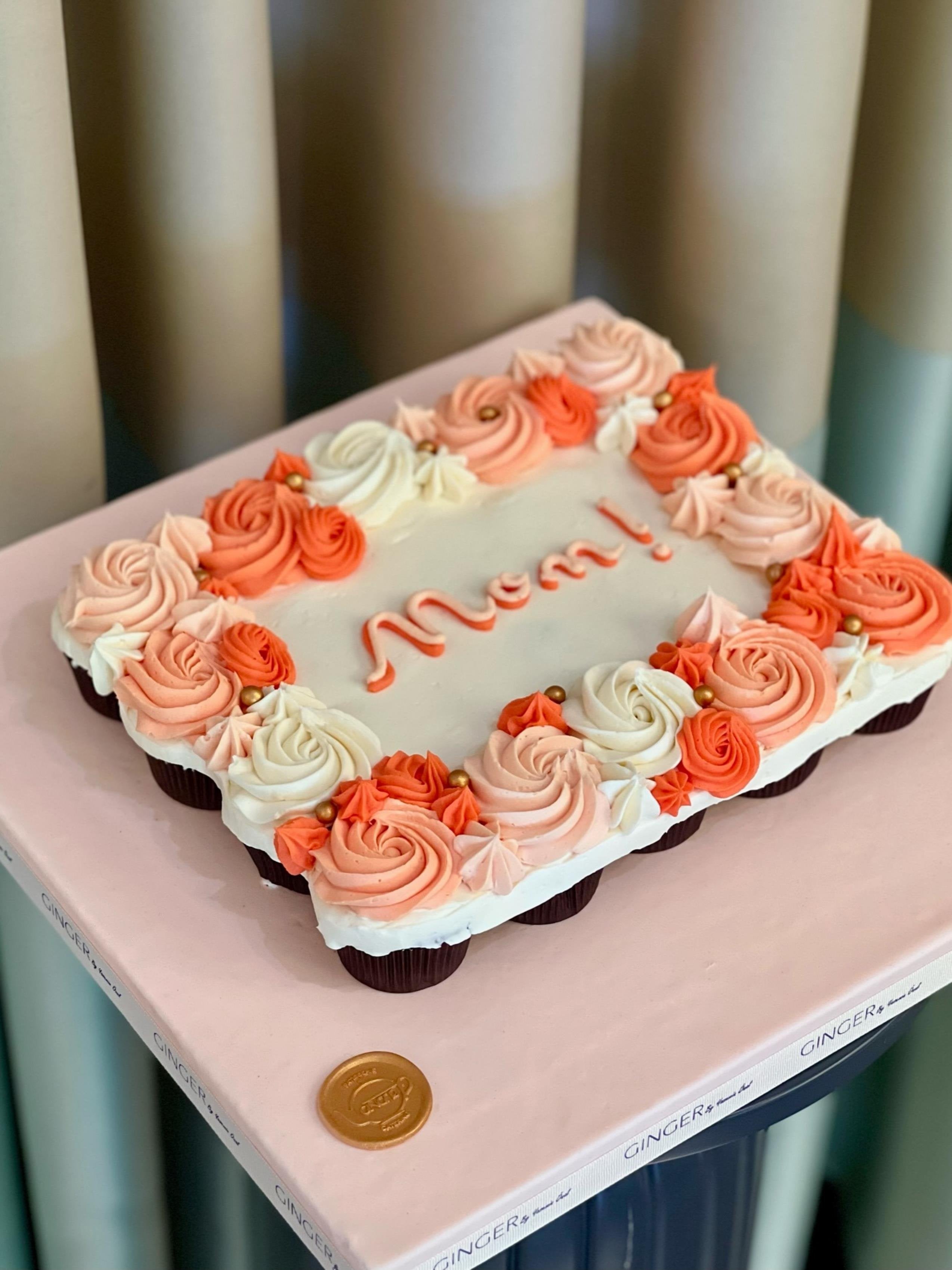 Somon Turuncu Renklerde Cupcake Pasta