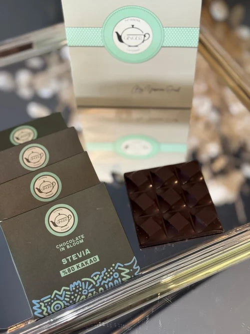 Stevia %80 Bitter Tablet Çikolata (40 gr) - Chocolate in Bloom