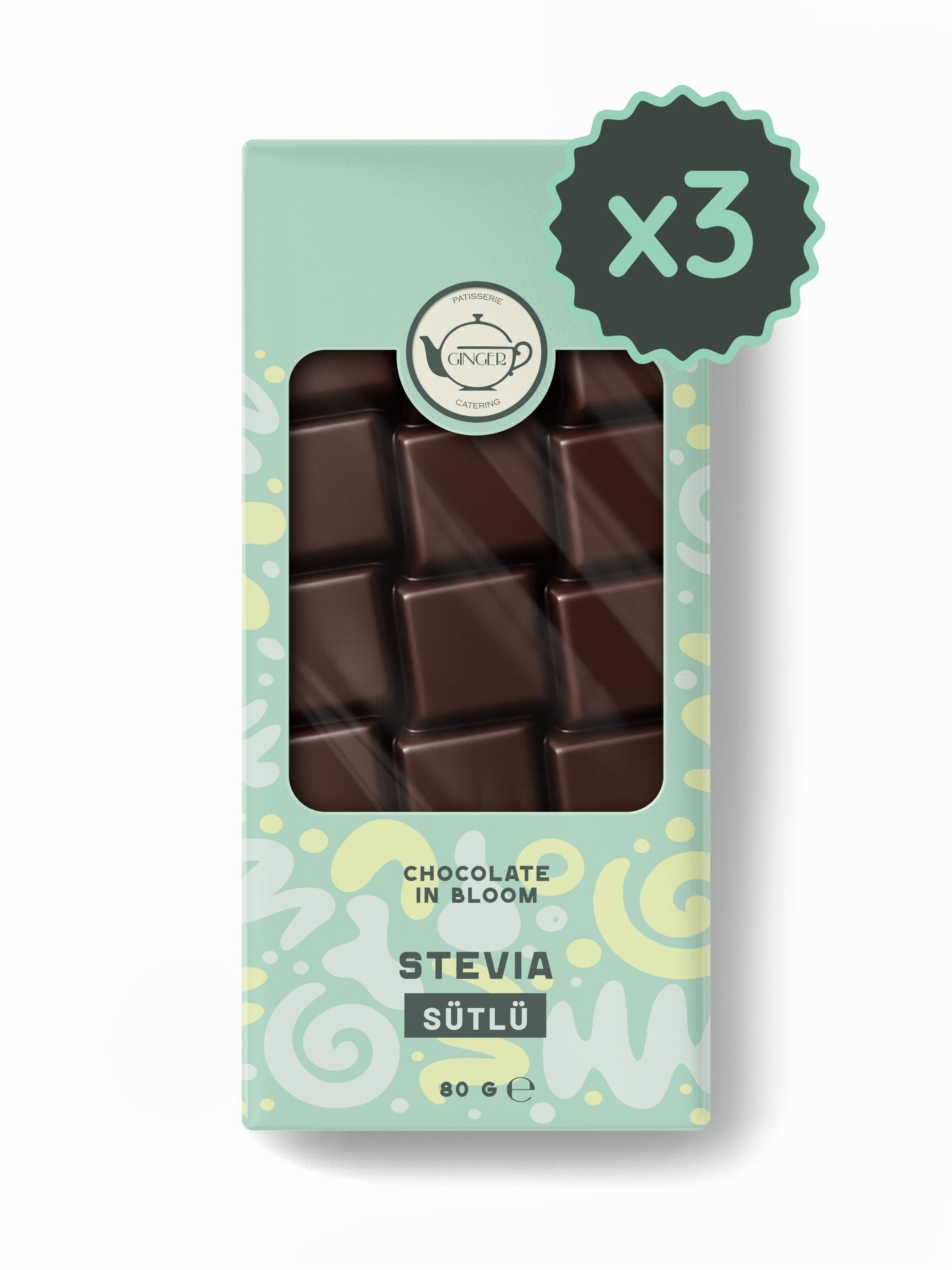 Stevia Sütlü Tablet Çikolata Seti 80 gr