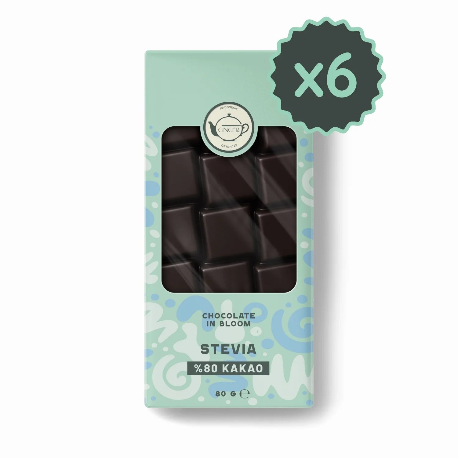 Stevia %80 Bitter Tablet Çikolata Seti 80 gr