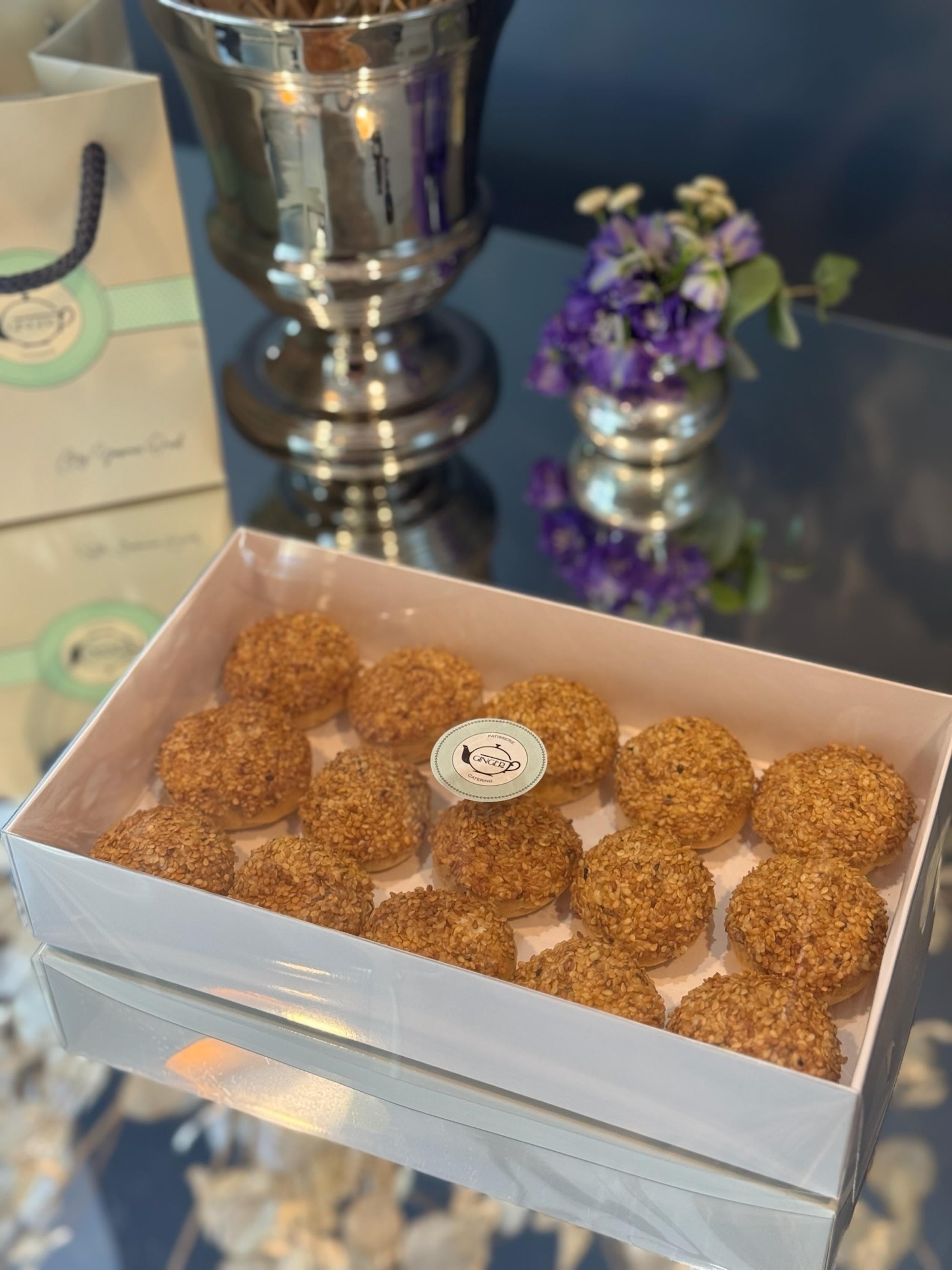 Tahinli & Susamlı Profiterol (Choux) Topları (15 Adet)