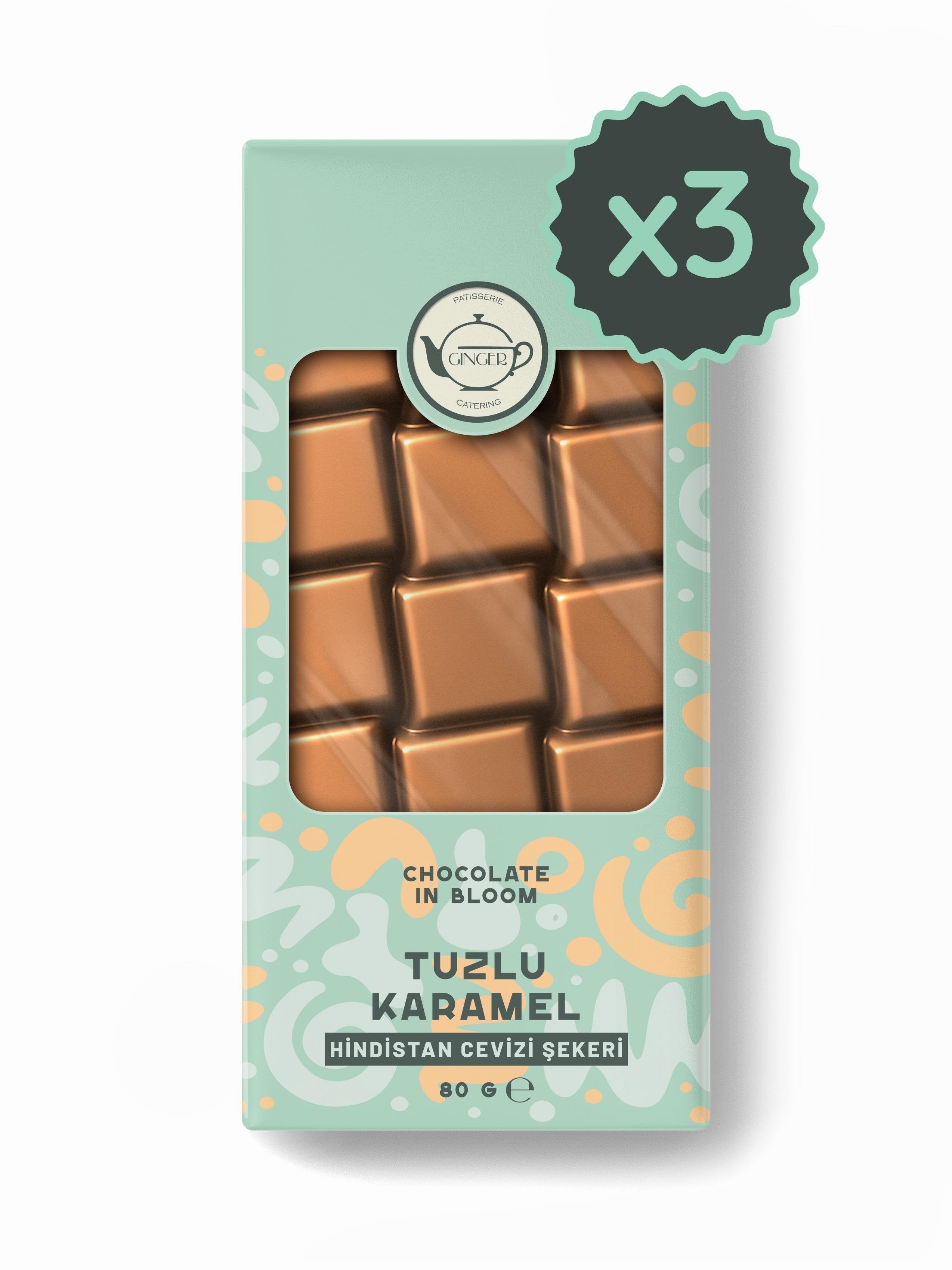 Tuzlu Karamel Tablet Çikolata Seti 80 gr